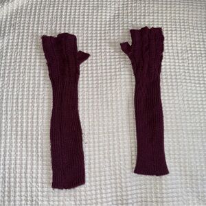 H&M Purple burgundy Fingerless Gloves